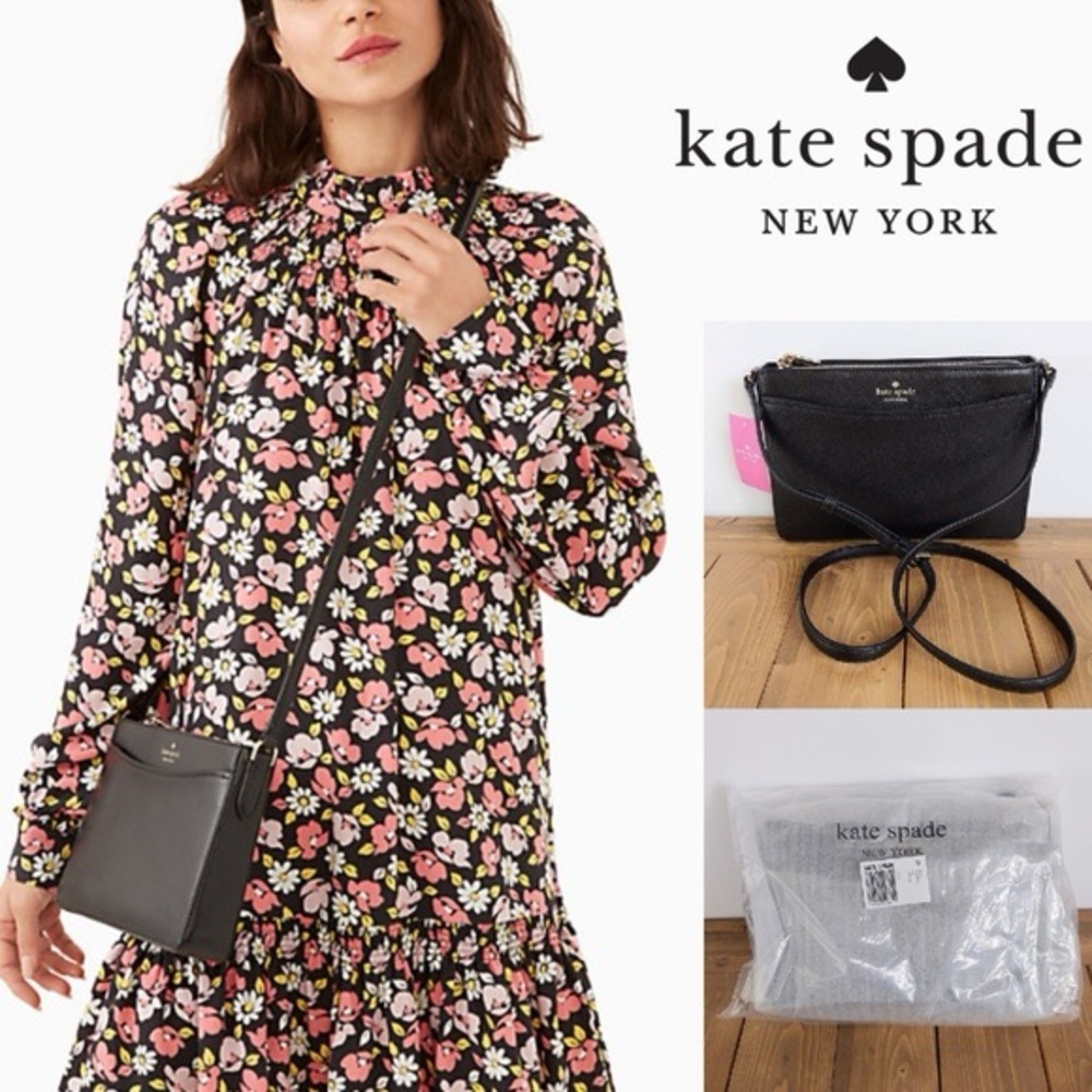 Kate Spade NWT Black Leather Crossbody Bag